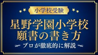 【星野学園小学校】合格する事前面接資料（願書）の書き方をプロが解説