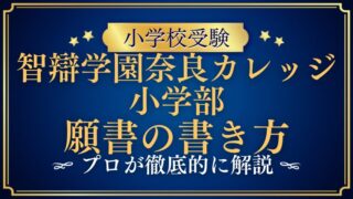 【智辯学園奈良カレッジ小学部】合格する願書の書き方をプロが解説