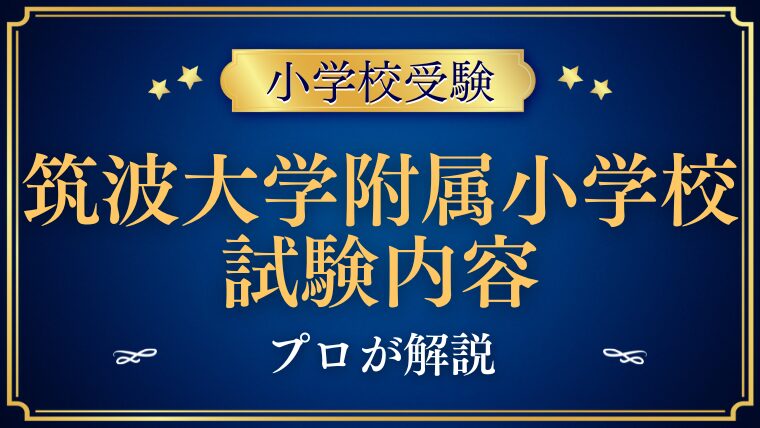 筑波大学附属小学校 試験内容