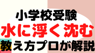 【小学校受験】『水に浮くもの沈むもの』教え方をプロが解説