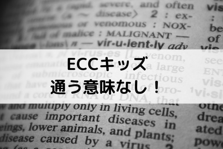 Eccキッズは意味ない 正直な口コミ 効果について解説します